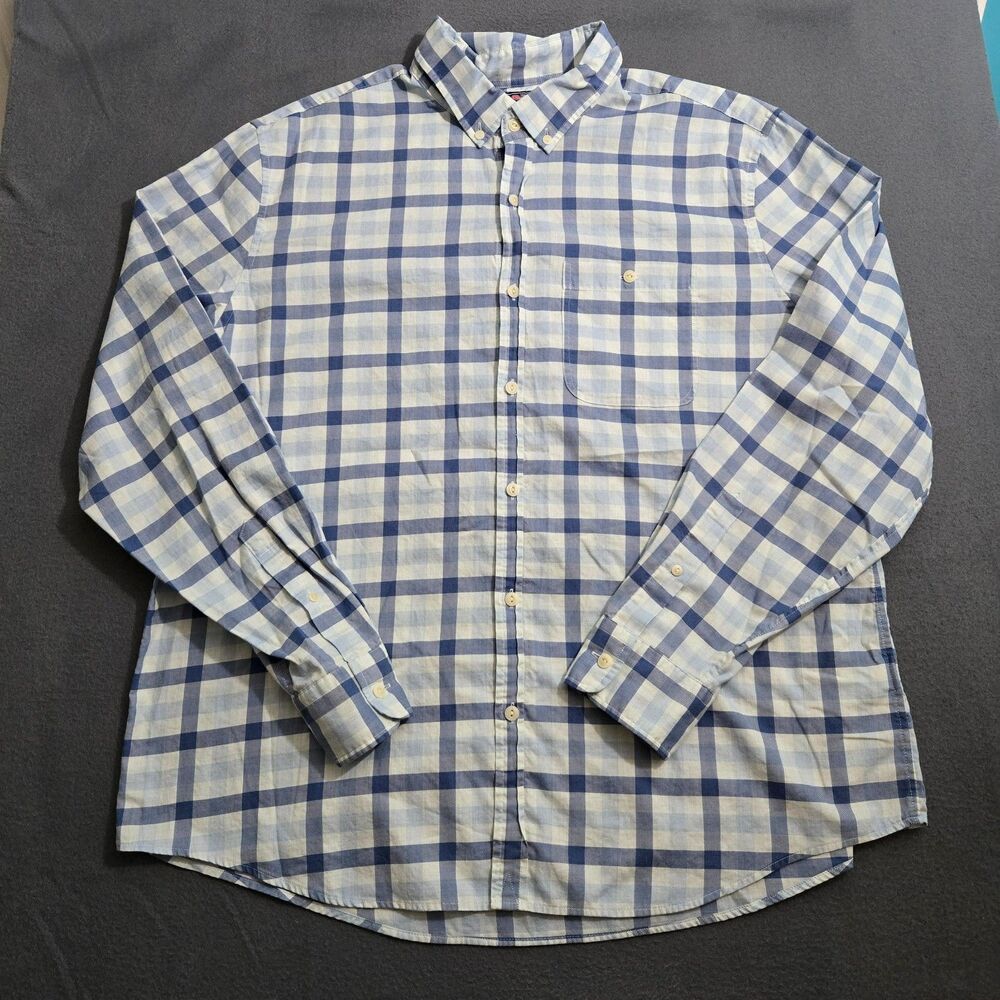 Vineyard Vines Slim Longshore Men XL Blue Plaid Button Down Long Sleeve Shirt
